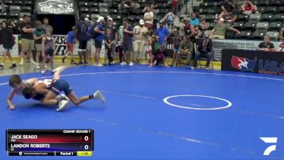 71 lbs Champ. Round 1 - Jack Seago, MO vs Landon Roberts, IA