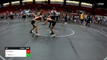 80 lbs Quarterfinal - Bentley Pope, Bulldawgs Wrestling Club vs Kamden Muniz, Marlington Wrestling Club