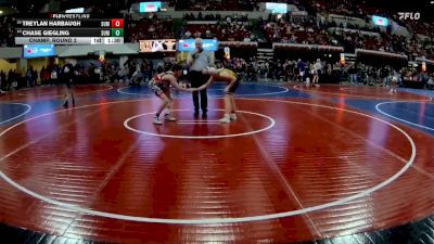 106 lbs Champ. Round 2 - Treylan Harbaugh, Baker Wrestling Club vs Chase Giegling, Wildhorse Plains