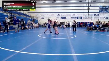 285 lbs Champ. Round 1 - Dawson Henderson, Vinita vs Brody Law, Morrison