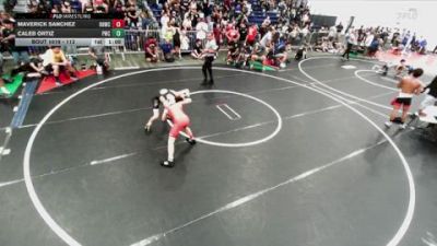 113 lbs Champ. Round 1 - Caleb Ortiz, Pounders Wrestling Club vs Maverick Sanchez, Rough House Wrestling Club