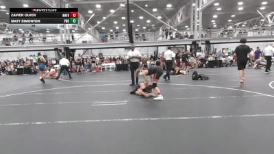 98 lbs Round 4 (6 Team) - Zavier Olver, Mat Assassins Red vs Matt Simonton, Freakztyle Wrecking Crew