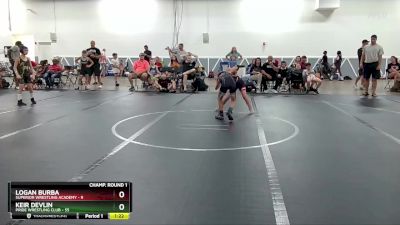 72 lbs Champ. Round 1 - Keir Devlin, Pride Wrestling Club vs Logan Burba, Superior Wrestling Academy