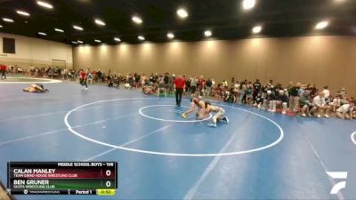 106 lbs Semifinal - Calan Manley, Team Grind House Wrestling Club vs Ben Gruner, Scots Wrestling Club