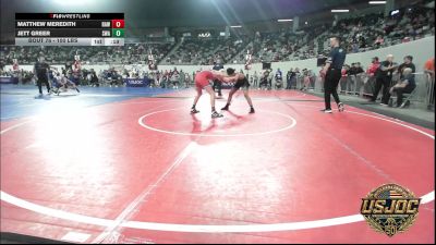 100 lbs Consi Of 8 #2 - Matthew Meredith, Raw Wrestling Club vs Jett Greer, Shelton Wrestling Academy