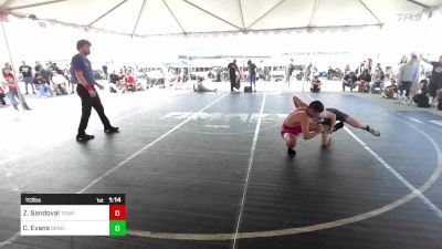 113 lbs Round Of 32 - Zeke Sandoval, Team So-Cal vs Conley Evans, Sanderson Wr Ac