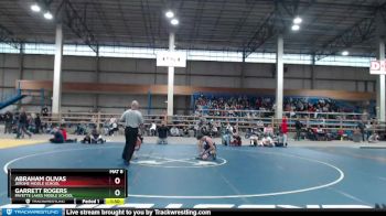 115 lbs Champ. Round 1 - Abraham Olivas, Jerome Middle School vs Garrett Rogers, Payette Lakes Middle School