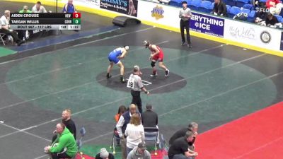 117 lbs Round Of 16 - Aiden Crouse, New Oxford vs Taegan Willis, Corry