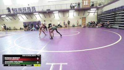 113 lbs Cons. Round 2 - Damario Walters, Belleville Little Devils vs Rowan Berndt, Team Elite Wrestling