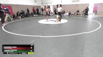 105 lbs Quarterfinal - Shannon Zhou, Piedmont Hills vs Yesenia Moffet, Pittsburg Senior