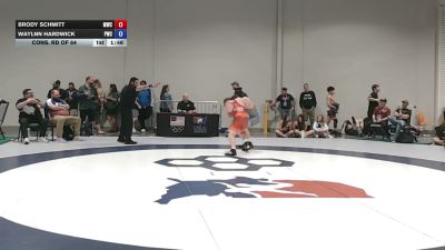 65 kg Cons. Rd Of 64 - Brody Schmitt, MWC Wrestling Academy vs Waylnn Hardwick, Prometheus Wrestling Club