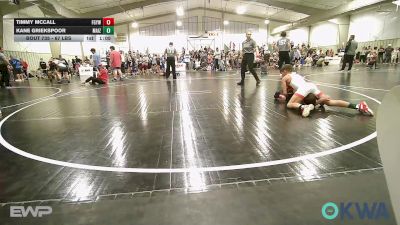 67 lbs Semifinal - Timmy McCall, Fort Gibson Youth Wrestling vs Kane Griekspoor, Maize