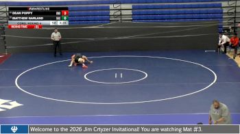 157 lbs Cons. Round 4 - Dean Poppy, Ohio Northern University vs Matthew Garland, Randolph College