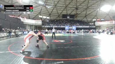 Girls 2A 235 lbs Quarterfinal - Alejandria Espindola, Othello (Girls) vs Rebeka Alvarez, Prosser (Girls)