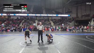 105 lbs Quarterfinal - Adaley Siale, Chaparral Kids Wrestling Club vs Elin Basgall, Bobcat Wrestling Club