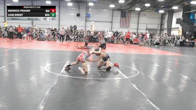72 lbs Round 2 - 10:30am Friday - Liam Brent, Team Michigan vs Merrick Fraser, Maryland GOLD