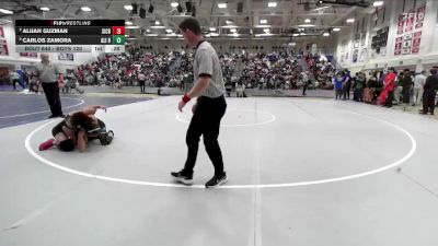 Boys 120 lbs Cons. Semi - Carlos Zamora, Alisal Boys vs Alijah Guzman, Silver Creek Boys