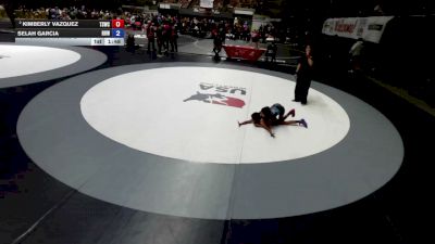 57-62 lbs Champ. Round 2 - Kimberly Vazquez, Team Selma Wrestling Club vs Selah Garcia, Rough House Wrestling