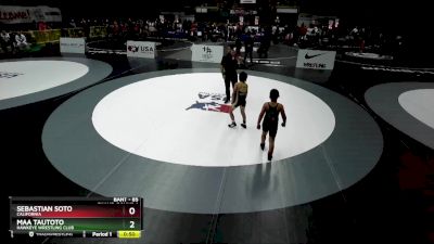 85 lbs Champ. Round 1 - Sebastian Soto, California vs Maa Tautoto, Hawkeye Wrestling Club