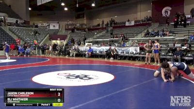 5A 215 lbs Cons. Semi - Eli Whitaker, Greenwood vs Jaxon Carleson, Little Rock Christian