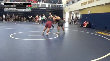 285 lbs Champ. Round 1 - Joseph Chavez, Rio Hondo College vs Marcus Ochoa, Victor Valley College