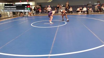 125 lbs 5th Place Match - Bowen Downey, Northern Iowa vs D`Andre Brown, Fort Hays State