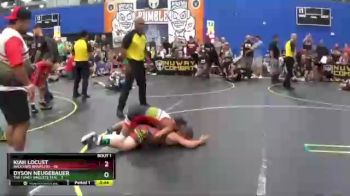 92 lbs Round 1 (6 Team) - Kiah Locust, Backyard Brawlers vs Dyson Neugebauer, The Funky Singlets Teal