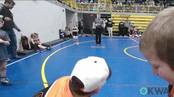 49 lbs Round Of 16 - Danger Shimonek, Pawhuska Elks Takedown vs Maverick Potter, Weatherford Youth Wrestling