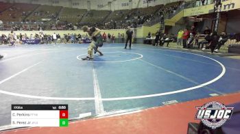 170 lbs Consolation - Cooper Perkins, Perkins-Tryon Youth Wrestling vs Sean Perez Jr, Jflo Trained