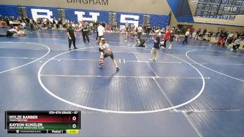 87 lbs Cons. Round 2 - Kayson Kunzler, Bear River Wrestling Club vs Mylze Barber, Team Prestige