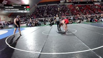 5A 285 lbs Quarterfinal - Paul Dixon, Moscow vs Jaxton Humphries, Century