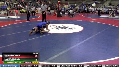 5A 100 lbs Quarterfinal - Dylan Rhoades, Sheridan vs Mackenzi Clark, Mountain Home