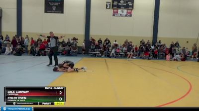 75 lbs Cons. Round 3 - Jace Conway, Caledonia vs Colby Even, Legends Of Gold