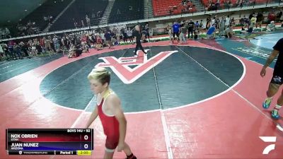 92 lbs 3rd Place Match - Nox Obrien, Utah vs Juan Nunez, Arizona