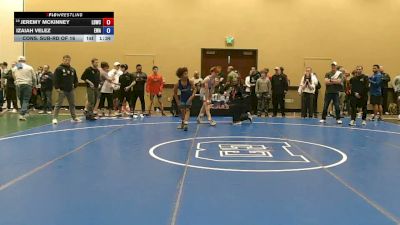106 lbs Cons. Sub-rd Of 16 - Jeremy McKinney, Lions Den Wrestling Club vs Izaiah Velez, Empire Wrestling Academy
