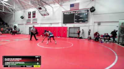 125 lbs Cons. Round 2 - Christian Espinoza, Cerritos College vs Alan Elscobedo, Victor Valley College