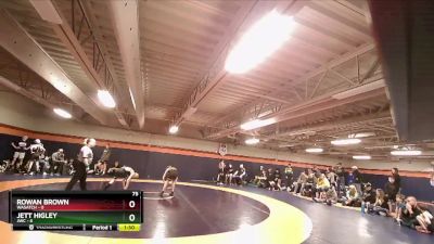 75 lbs Round 1 (4 Team) - Jett Higley, JWC vs Rowan Brown, Wasatch