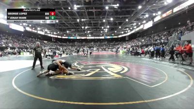 157 lbs Cons. Round 4 - George Lopez, Riverton vs Jonah Ware, Wasatch Utah