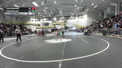 138 lbs Cons. Semi - Luke Menzimer, La Costa Canyon vs Christian Ripa, Mission Vista