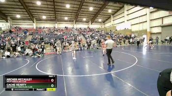 72 lbs Cons. Round 3 - Cache Hearty, Grantsville Wrestling Club vs Archer Mccauley, Delta Wrestling Club