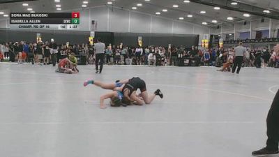 115 lbs Champ. Rd Of 16 - Sora Mae Bukoski vs Isabella Allen, Spring Klein Wrestling Club
