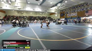 150 lbs Champ. Round 1 - Keegan Daugherty, Yucaipa vs Thomas Moreno, San Gorgonio