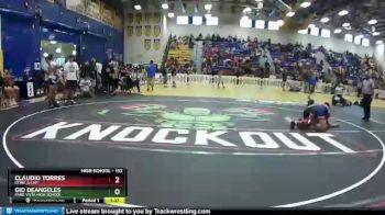 152 lbs Champ. Round 2 - Claudio Torres, CFWA @ LHP vs Gio DeAngeles, Park Vista High School