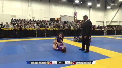 Sophia Grace Montenegro vs Mariana Menezes Sinval Zamorano 2024 World IBJJF Jiu-Jitsu No-Gi Championship