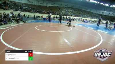 46 lbs Semifinal - Ivan Torres, Chickasha Youth Wrestling vs Rocky Johnson, Team Of Hard Knox