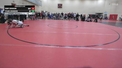150 lbs Champ. Round 1 - Tyler Johnson, Massillon Perry vs Toby Stadler, Brecksville-Broadview Hts.