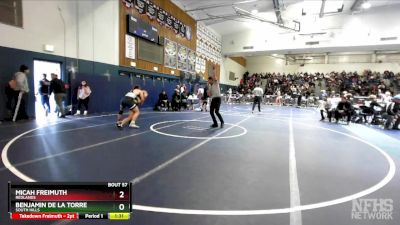 150 lbs Champ. Round 1 - Benjamin De La Torre, South Hills vs Micah Freimuth, Redlands