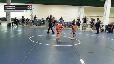 95 lbs 5th Place - Eli Oberheim, PA vs Zavier Olver, PA