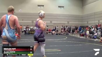 220 lbs Round 2 (6 Team) - Elijah Mathis, MO Outlaws vs Braylon Hake, Untouchables