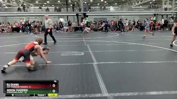 76 lbs Round 3 (4 Team) - RJ Dunn, Mat Warriors Maniacs vs Nixon Madden, Springford Rams